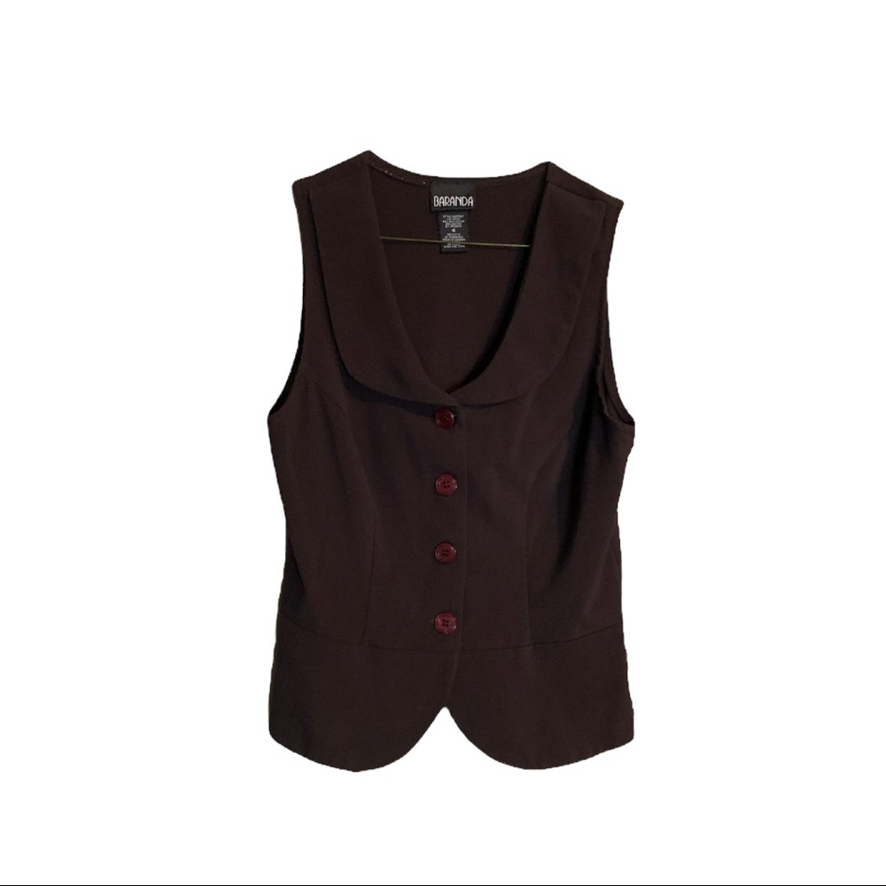 Price ⬇️ Vintage vest excellent condition.  Brown, button down size 4.